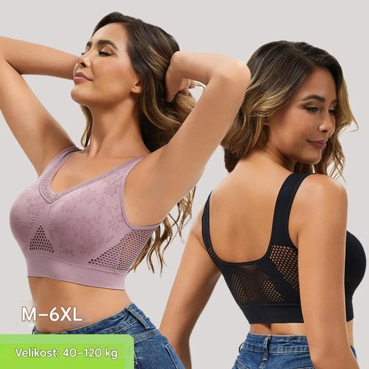 -50%!🔥👙【Zestaw 3 sztuk】✨【40-120 kg】 Biustonosz koronkowy bez fiszbin z wysokim wsparciem dla kobiet