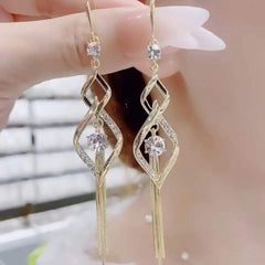 🔥Oferta ograniczona czasowo🔥[Kup 1 parę, 1 parę otrzymasz za darmo] Podwójne diamentowe kolczyki
