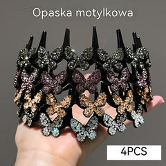 【4 sztuki 】✨ Opaski falowane z antypoślizgowym grzebykiem – Mocne trzymanie, wygoda i naturalny styl 💁‍♀️