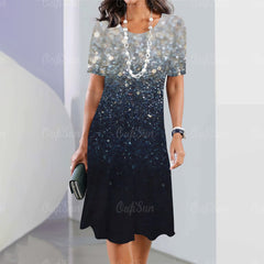 👗 Elegancka sukienka retro z okrągłym dekoltem【S-5XL】