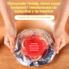 【100 sztuk】📢 Rabat 50%! 🔥 🥗Aluminiowe pokrywki na żywność – świeżość bez folii i bałaganu