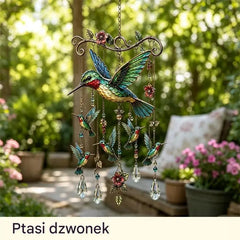 🐦🔔 Kryształowe dzwonki z kolibrami – wyjątkowa dekoracja w stylu vintage ✨