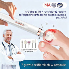 🦶✨ Elektryczna pilnik do paznokci u stóp – łatwe usuwanie grubych i zniszczonych paznokci