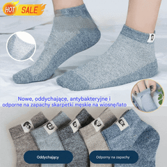 🧦🔥 10 par za 99 zł ⚡ 5+5 GRATIS! 👞 Koniec z potem i nieprzyjemnym zapachem – antybakteryjne skarpetki męskie