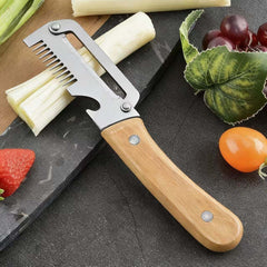 ✅【Kup 1 sztuki, otrzymaj 1 za darmo!】🧅🔪 Wielofunkcyjna obieraczka kuchenna 3w1: obiera, kroi i otwiera korki butelek! 🔥