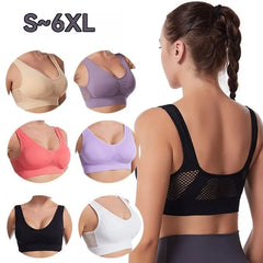 🥰【3 sztuki】Oddychający biustonosz plus size ❤️ Bez ucisku, bez potu! Komfort przez cały dzień ✨ 40-120KG
