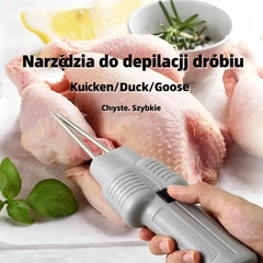 🛒 🦆Urządzenie elektryczne do szybkiego usuwania sierści u drobiu-Wysoce skuteczne usuwanie drobnych włosków bez uszkadzania skóry.