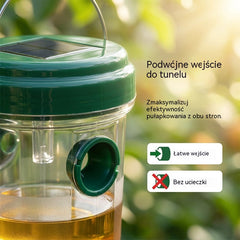 🐝☀️ Solarna pułapka na osy na taras i do ogrodu 🔋🌿 – skuteczna, ładowalna i odporna na warunki atmosferyczne – bez chemikaliów, do 500 m kw. – zaoszczędź już teraz!