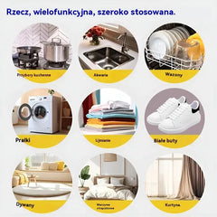 🎁 PROMOCJA -50% | Kup 3 pudełka = 30 tabletek ✨ Magiczne tabletki do czyszczenia – moczenie usuwa plamy bez szorowania!