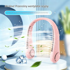 🌬️💨 Wentylator na szyję 360° – cichy, lekki i idealny na lato ❄️ 🌞