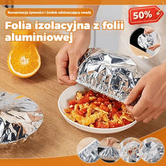 【100 sztuk】📢 Rabat 50%! 🔥 🥗Aluminiowe pokrywki na żywność – świeżość bez folii i bałaganu
