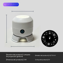 Dynamiczny, obrotowy projektor LED