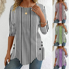✨🔥 Nowa kolekcja 2026! Modna koszula damska w paski S-5XL 👚 Wygodny luźny krój, który pięknie układa się na każdej sylwetce 💖  🇨🇳 中文译文