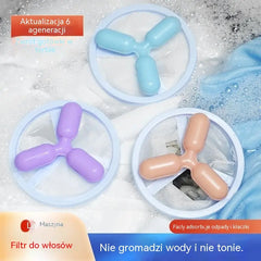 🌀 6 szt. tylko 89 zł! 🧺🐾 Koniec z sierścią na ubraniach! Pływające filtry do pralki – zbierają sierść, włosy i kłaczki podczas każdego prania ✨