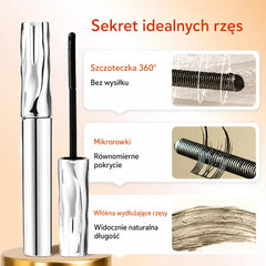 👁️🔥 1+1 GRATIS! Wodoodporny Tusz z Efektem Sztucznych Rzęs ✨ Bez Grudek i Rozmazywania