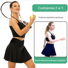👗🏃‍♀️ Spódniczka sportowa ze spodenkami – wygoda i brak obaw o odsłonięcie 💪 10 kolorów