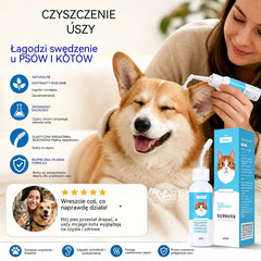 🎁 1+1 GRATIS!🐶🐱 Płyn do czyszczenia uszu dla psów i kotów – usuwa brud i woskowinę, pomaga łagodzić swędzenie🐾