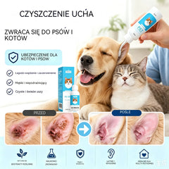 🎁 1+1 GRATIS!🐶🐱 Płyn do czyszczenia uszu dla psów i kotów – usuwa brud i woskowinę, pomaga łagodzić swędzenie🐾