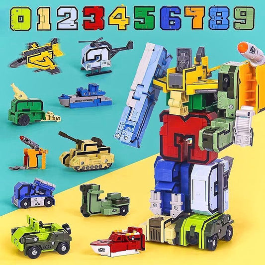 Przekształcanie liczby deformacji Robot zabawka dla dzieci