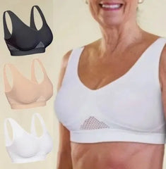 🥰【3 sztuki】Oddychający biustonosz plus size ❤️ Bez ucisku, bez potu! Komfort przez cały dzień ✨ 40-120KG