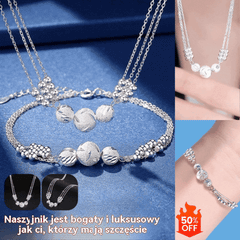 🔥Gorąca wyprzedaż🔥【Naszyjnik + Bransoletka】✨Zestaw biżuterii ze srebra z grawerowanym naszyjnikiem
