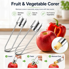 🔥 Kup 1, drugi GRATIS! 🍎 Niezbędny stalowy wykrawacz do jabłek i warzyw