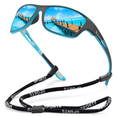 🚵‍♂️😎 【50% zniżki 🔥】🎣🕶️ Męskie sportowe okulary przeciwsłoneczne, polaryzacyjne, z lustrzanymi szkłami, nowoczesne i pyłoszczelne, idealne do jazdy na rowerze na świeżym powietrzu