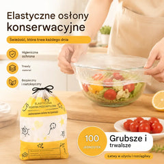 🔥🥗 100 szt. osłonek na żywność! 🧊Zachowaj świeżość i chroń jedzenie przed wysychaniem