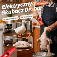 🛒 🦆Urządzenie elektryczne do szybkiego usuwania sierści u drobiu-Wysoce skuteczne usuwanie drobnych włosków bez uszkadzania skóry.
