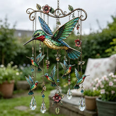 🐦🔔 Kryształowe dzwonki z kolibrami – wyjątkowa dekoracja w stylu vintage ✨