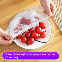 🔥🥗 100 szt. osłonek na żywność! 🧊Zachowaj świeżość i chroń jedzenie przed wysychaniem