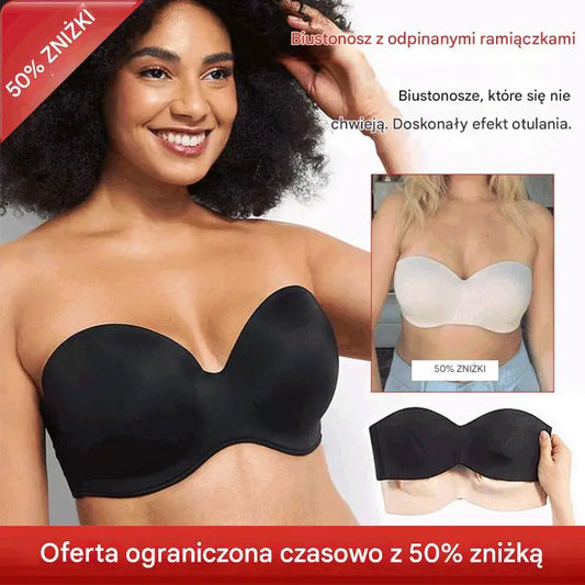 🎁 1+1 GRATIS | Biustonosz bez ramiączek, który nie zsuwa się ✨ Efekt push-up