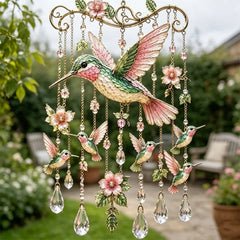 🐦🔔 Kryształowe dzwonki z kolibrami – wyjątkowa dekoracja w stylu vintage ✨