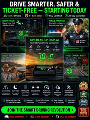 🚗 Inteligentny HUD GPS do auta｜Kontrola prędkości w czasie rzeczywistym｜Jedź bezpieczniej i unikaj mandatów