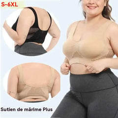 🥰【3 sztuki】Oddychający biustonosz plus size ❤️ Bez ucisku, bez potu! Komfort przez cały dzień ✨ 40-120KG