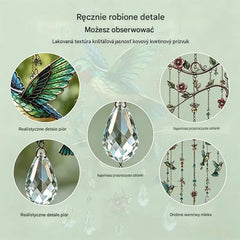 🐦🔔 Kryształowe dzwonki z kolibrami – wyjątkowa dekoracja w stylu vintage ✨