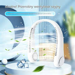 🌬️💨 Wentylator na szyję 360° – cichy, lekki i idealny na lato ❄️ 🌞