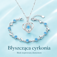 🎁 KUP 1, DOSTAŃ 1 GRATIS! 💎💖 Srebrny komplet 925 + Naszyjnik Serce Oceanu ✨ Elegancja na lata